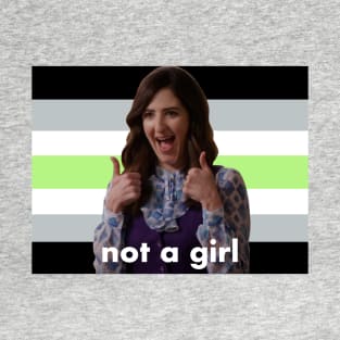 Agender Janet “Not a Girl” (The Good Place) T-Shirt